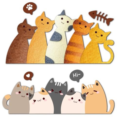 DELORIGIN Stanzformen Mit Schiefhalsiges Kätzchen Zum Basteln von Karten Stanzungen Aus Karbonstahl Prägevorlage Für DIY Bastelalbum Geburtstagskarte StanzenFür Katzenliebhaber