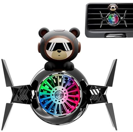 itrimaka Parfum de voiture, désodorisant à hélice de ventilation de voiture | Propeller Bear Accessoires de voiture Parfum d'intérieur | Clip de sortie de climatisation de voiture, parfums naturels,