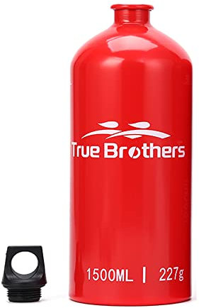 Sunydog 1.5L Aluminum Oil Fuel Bottle Alcohol LPG Oil Container for Camping Hiking Backpacking
