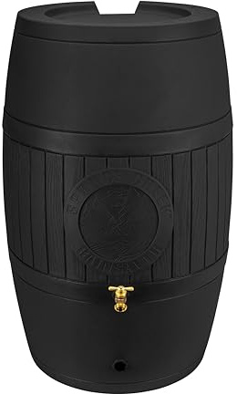 Bushman Spruce Creek Rain Saver Barrel, 54 Gallon, Black