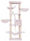 Heybly Rascador para Gatos, Árbol para Gatos, Altura 173 cm, Torre de Gatos, con 17 Postes Rascadores, 2 Plataformas, 2 Cesta, 1 Cueva, 1 Hamaca, 2 Pompones, Tela de Felpa, Beige Marrón HCT025MU