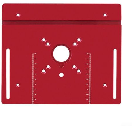 Plaque d'insertion de défonceuse de qualité supérieure compatible avec les moteurs de 65 mm conçue pour améliorer la stabilité dans les projets de travail du bois (rouge)