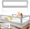 Jopassy Bettgitter Rausfallschutz Bett, Rausfallschutz Boxspringbett 200cmx2+180cmx1, höhenverstellbar 72-86 cm, zusammenklappbar um 180 Grad, luftiges Netz, einfache Montage, Grau