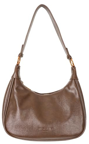 Ausing Retro Damen Schultertasche Vintage Stil Einheitsgröße Handtasche Damen Clutch Praktisch für Alltag Arbeit Freizeit Leicht