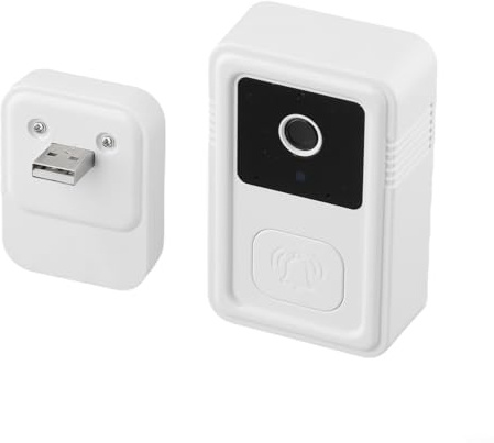 Niceminiwall Doodle M9 WiFi Video Doorbell with 1080P HD Camera and Motion Detection for App, and Waterproof Design for Home Security(White)