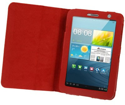 TechExpert - Custodia in pelle per Samsung Galaxy Tab 2 da 7, P3100, colore: Rosso
