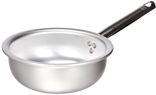 Pentole Agnelli Pfanne Quarzheizstrahler mantecare, aus Aluminium, Edelstahl, Silber 20 cm Silber/schwarz