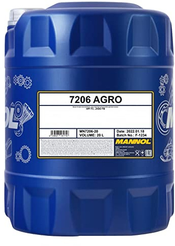 MANNOL 7206 Agro 2-Takt-Motoröl mineralisch, API TC, JASO FB, 20L | Aschefreies Additiv für Gartengeräte und Agrartechnik, schützt vor Ablagerungen, passend für Husqvarna 2-Takt-Motoren