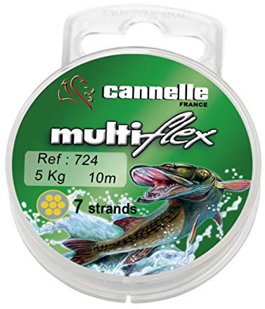 Cannelle Stahlvorfach Multiflex 1x7 Strands 10m 12 kg - Vorfachschnur für Hecht