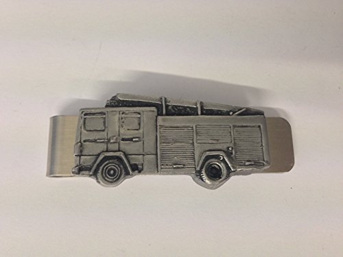 Edelstahl Geld Clip mit Einem Dennis Fire Engine Circa 1990 (1822142) 3D Zinn Effekt Emblem ref62b