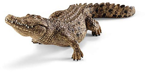 schleich 14736 Krokodil, für Kinder ab 3+ Jahren, WILD LIFE - Spielfigur, grün