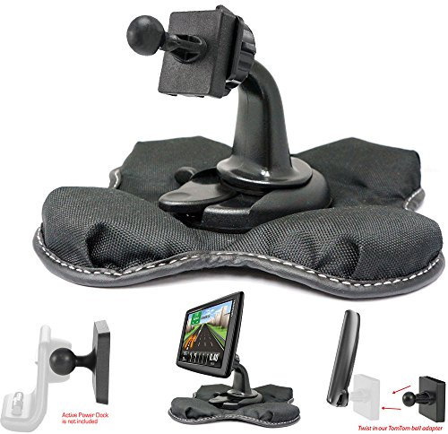 ChargerCity Tragbare Halterung für Navigationssysteme am Armaturenbrett, für TomTom Go 40 50 60 500 600 5000 5100 6000 6100 Live 800 820 825 1005 1535 Start 20 25 40 50 60 Via 120 125 130 135 1400 1405 1435 1500 1505 1605 Navigationssysteme und GPS-Navigation