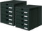 HAN 1450-14 Schubladenbox SYSTEMBOX; Innovatives; attraktives Design mit 5 geschlossenen Schubladen (Schubladenbox geschlossen | 2er Set, schwarz)
