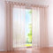 SIMPVALE 2 Stücks Voile Vorhänge zu Gürtelschlaufe transparent Vorhänge Fenster Balkon aus Tüll Breite 140cm, Polyester, kaki, Höhe 225cm