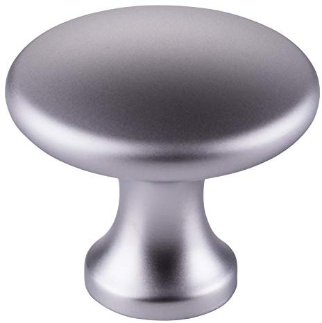 10 x SO-TECH® Möbelknopf DENISE Chrom matt Ø 29 mm - Design trifft auf Funktion - Knopfgriff Küchengriff Küchenknopf Möbelgriff