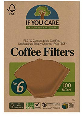 If You Care Unbleached Coffee Filters, 6-100 Count (Pack of 1) – Cone Shaped, All Natural, Biodegradable, Compostable, Chlorine Free
