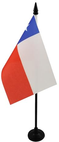 AZ FLAG - Tischflagge Chile - 15x10 cm - Chilenische Tischfahne 10 x 15 Cm - Flaggen