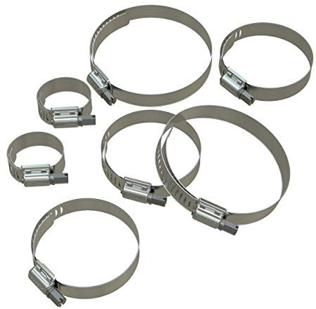 BREEZE Schlauchschellen Edelstahl V2A W4 Auswahl: 20-32 mm, 10 Stück