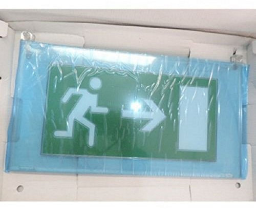 Plaque de signalisation plexiglas avec SORTIE flèche horizontale pour BAES ARCOR LEGRAND 060770