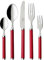 Villeroy & Boch Play! Red Roses Couverts de table pour 6 personnes, 30 pièces, Inox, Manche en plastique rouge