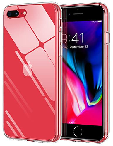 ISOUL Premium Case for Apple iPhone 8 Plus and iPhone 7 Plus, HD Clear [Shockproof Phone Cases] Anti-Scratch Bumper Back Protective Gel Cover [Silicone TPU] (Clear)