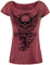 Rock Rebel by EMP Damen rotes rockiges T-Shirt in Crinkles-Waschung mit Totenkopf-Print L