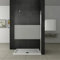 Paroi de douche 110x200cm bande central dépoli walk in paroi de fixation Italien avec barre de fixation 1400mm
