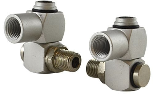 AB Tools 1/4” BSP Male/Female Air Compressor Fitting Connector 360 Degree Swivel 2pc