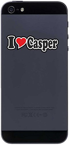 Aufkleber Decal Handyaufkleber Handyskin 70 mm Ich Liebe - I Love Casper - Smartphone Telefon Handy - Sticker mit Namen vom Mann Frau Kind