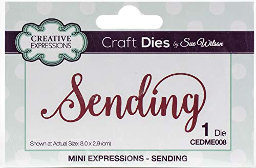 Sue Wilson Mini Expressions Sending Die Set, Metal, Silver, 15.0 x 3.5 x 0.6 cm
