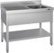 VM Europa - Gastro Spültisch mit Abtropffläche - 140 x 60 cm - Freistehend mit Becken rechts - AISI 430 Edelstahl - Gastronomie Spüle Waschtisch Spülbecken Gastrospüle Gewerbeküche