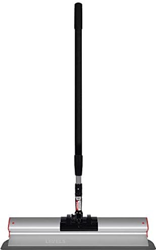 LEVEL5 Skimming Blade Combo, 24 Blade + 38.5 - 63 Extension Handle | Smoothing/Knockdown Drywall Knife | Extruded Aluminum & European Stainless Steel Construction | High-Impact End Caps | 5-425