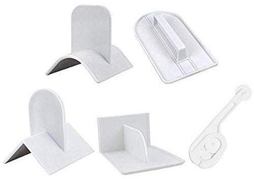 Queta 5 Pack Fondant Smoother - 5 Verschiedene Fondant Glättungswerkzeug - Cake Edge Smoother Scraper, Creme Dekorieren Tools, Fondant DIY Tools Kuchen Polierer