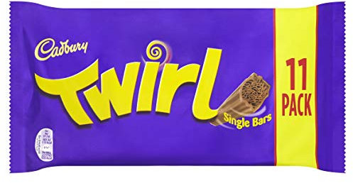 Cadbury Twirl Schokoladentafel, 11 x 21,5 g