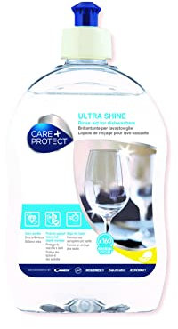 Care + Protect 35602034 Rinse Aid for Dishwashers-Ensures extra shine for glasses and dishes. Protects from stains and streaks and helps to dry faster