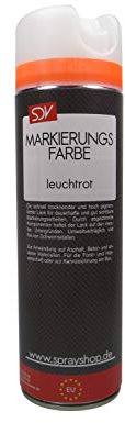 SDV Chemie Markierungsfarbe Leuchtrot 12x 500ml Farbspray Markierspray Markierungsspray Forstspray Forstfarbe Markierungsspray