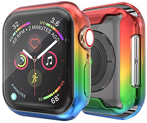 Miimall Funda Compatible con Apple Watch Series 3/2/1 38mm con Protector de Pantalla, [Cubierta Completa] [Anticaída] TPU Carcasa con Película Protectora para Apple Watch Series 3/2/1 38mm