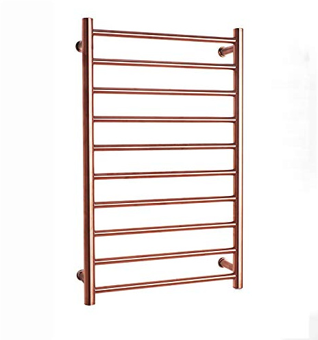 SHUGUANG Calentador de Toallas Pared, Oro Rosa Toallero Eléctrico Baño 304 Acero Inoxidable Bajo Consumo 88W Toallero Calentado, Radiador Calientatoallas de Toallero para Baño, 80×50cm,Hardwired