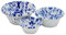 sicilia bedda - Set 3 Ciotole in Ceramica SICILIANA di Caltagirone - 3 Misure per 3 Ciotole di Altissima qualità (Bianco e Blu)