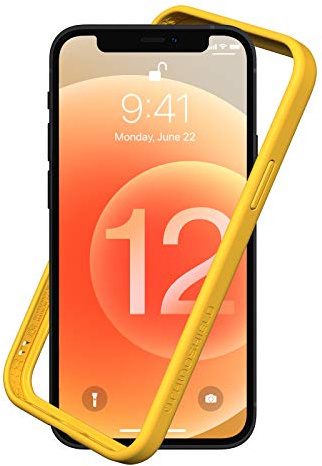 RhinoShield Bumper Case kompatibel mit [iPhone 12/12 Pro] | CrashGuard NX - Stoßdämpfende Schutzhülle im schlanken Design - 3.5 Meter Fallschutz - Gelb