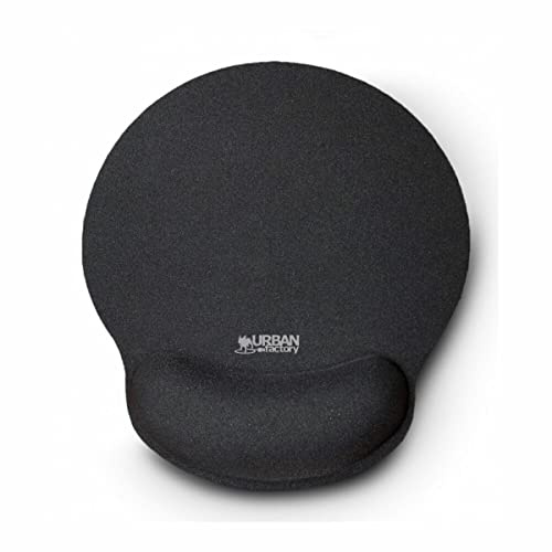 Urban Factory Tapis de Souris avec Repose Poignet en Gel Softee (Noir)