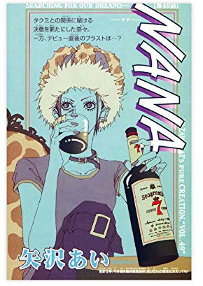 Anime-Poster Nana 19, Leinwandbild, Wandkunst, Deko, Bild, Gemälde für Wohnzimmer, Schlafzimmer, Dekoration, 30 x 45 cm, ohne Rahmen