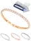 inSCINTILLE Bracciale Tennis Donna Uomo con Zirconi, Regolabile 18-20 cm, Confezione Regalo Inclusa, Braccialetto Tennis Fine o Spesso (Dimensione pietre 4 mm, Catena Oro - Pietra Bianca)