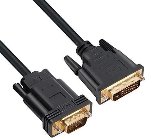Active DVI to VGA Cable 6FT,VCOM DVI Male to VGA Male Adapter with Chip DVI Dual Link Adapter DVD-D Male to Male Cable PC to Monitor Cord 1080P Full HD Active Adapter Converter Cable for DVI Monitor