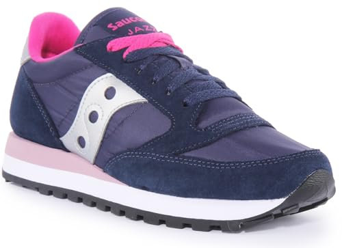 Saucony Sneaker Jazz in Suede E Tessuto Blu Navy E Fucsia