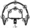 Mini Tambourine Half Moon Hand Bell Rassel Zweireihige Glocken Musikalische Rhythmusinstrumente für Drummer Gitarristen