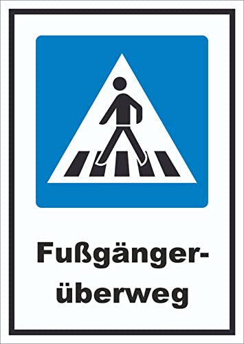 HB-Druck Fußgängerüberweg Schild A5 Rückseite selbstklebend