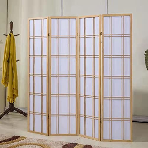 Fine Asianliving Paravent Japanische Trennwand Shoji B180xH180cm Raumteiler Natur - Isumi Japanische Paravent Raumteiler Shoji Raumtrenner Spanische Wand Sichtschutz Trennwand