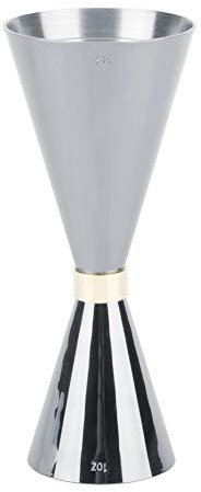Alvinlite Jigger à Cocktail Double de Style Japonais, Acier Inoxydable 18/8 de qualité Alimentaire, marquages gravés de 1 oz à 2 oz avec gradations incrémentielles, Outil de Mesure