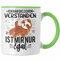 Trendation - Ich Hab Das Schon Verstanden Ist Mir Nur Egal Tasse Lustiger Spruch Faultier Frauen Geschenkidee (Grün)